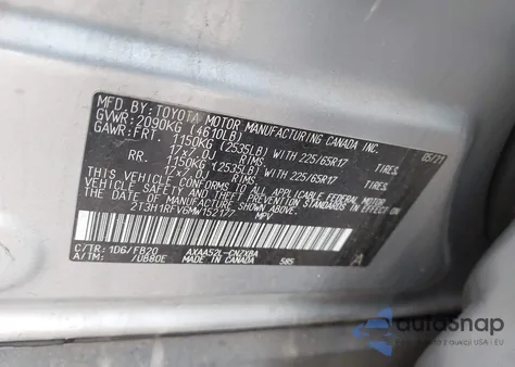 2021 Toyota Rav4 Le z USA, uszkodzony, nr VIN 2T3H1RFV6MW152177